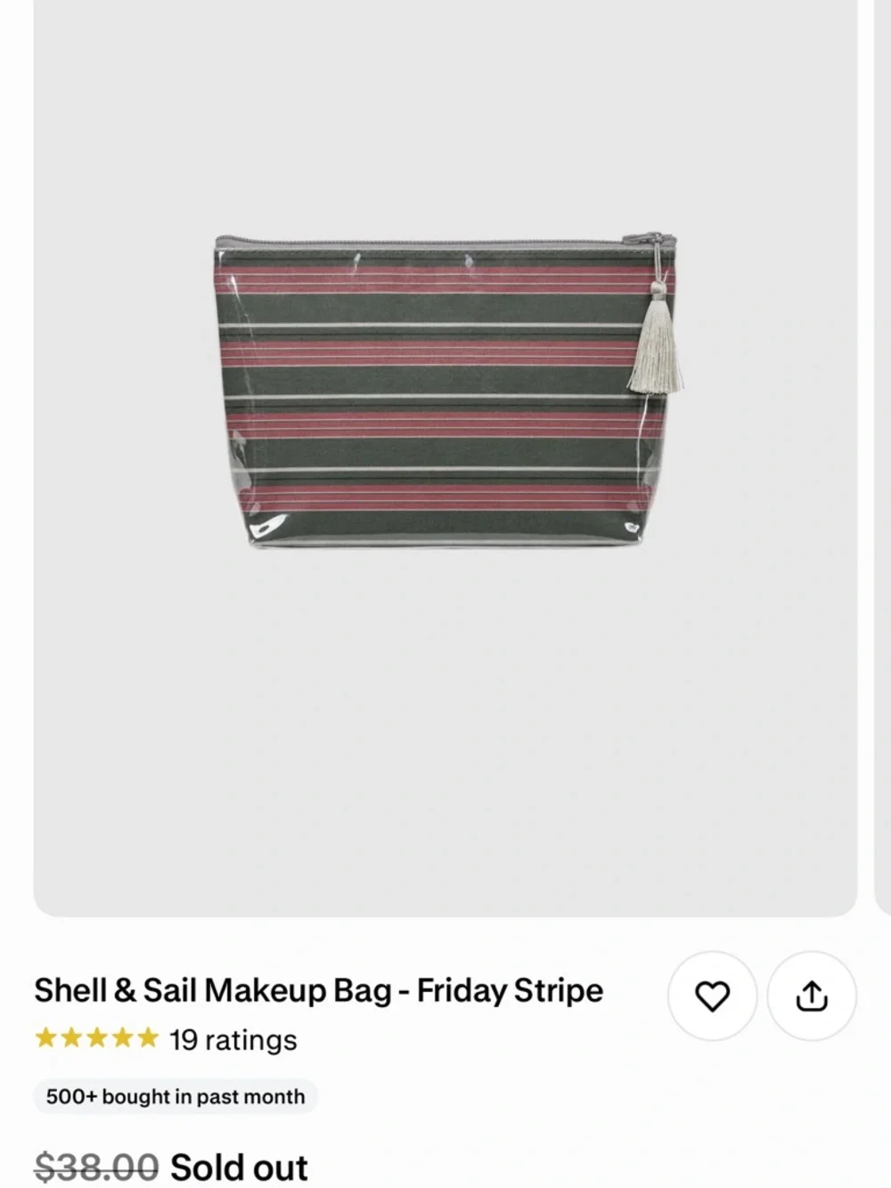 Shell & Sail Friday Stripe Pouch - Dairy Boy